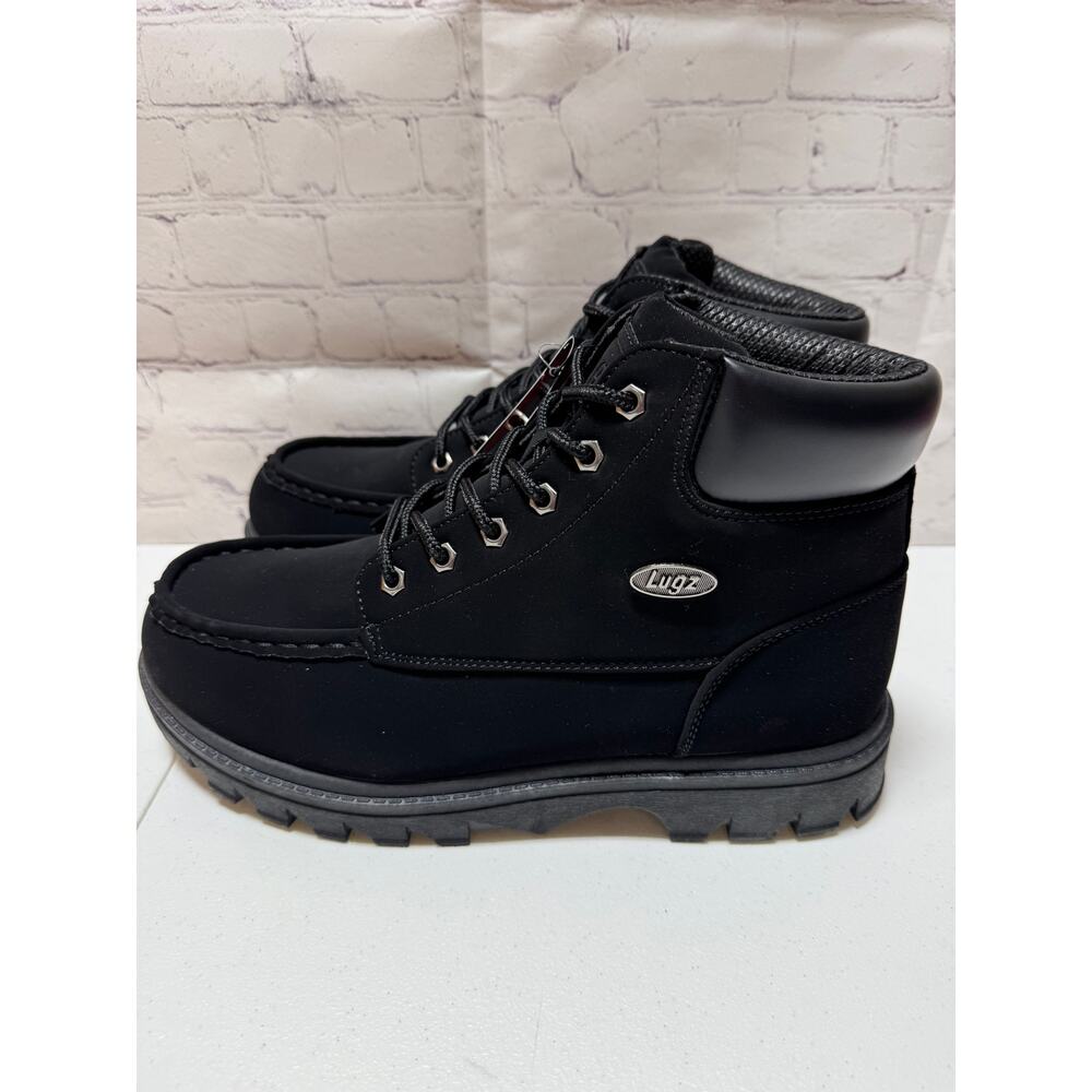 Lugz Warsaw Black Boots Men’s Size 10 D Lace-Up Work Boots NEW With Box - Picture 3 of 8
